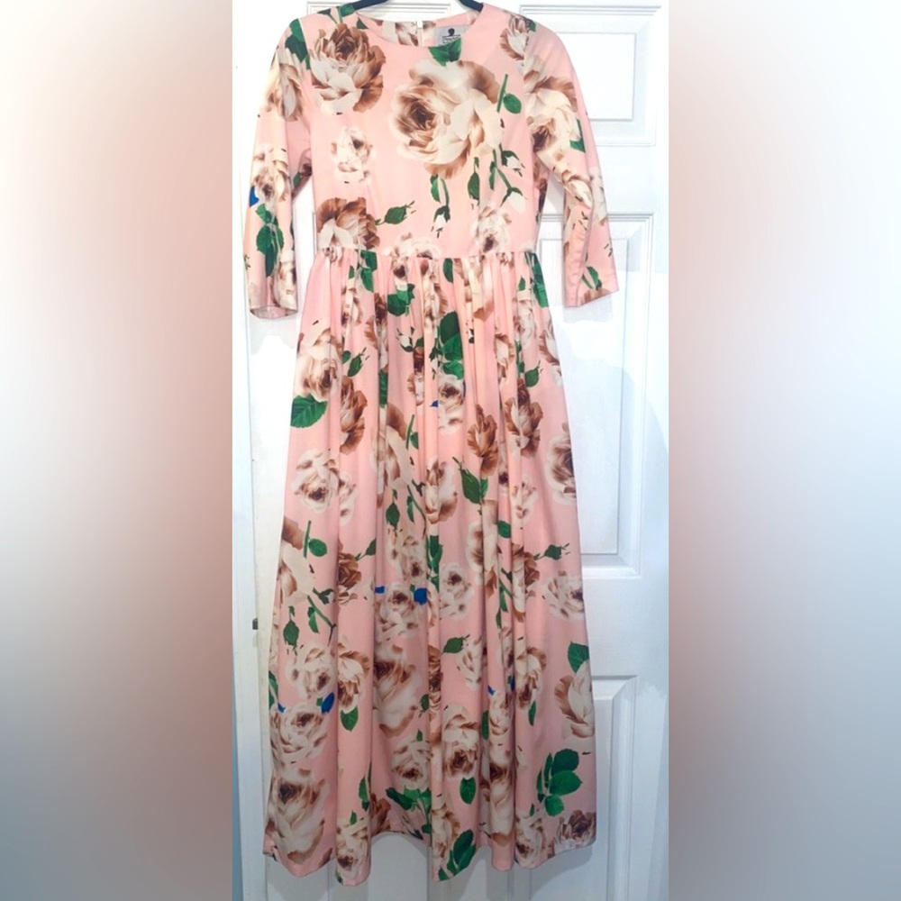 Dainty Jewells Floral Maxi Dress in Pink and Green